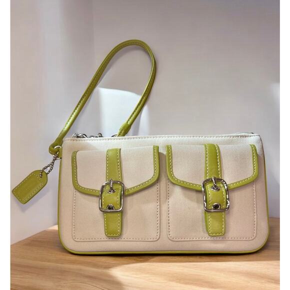 Vintage Coach 6734 Twill Garden Tote Bag & 3431 Twill Field Wristlet - Picture 7 of 16